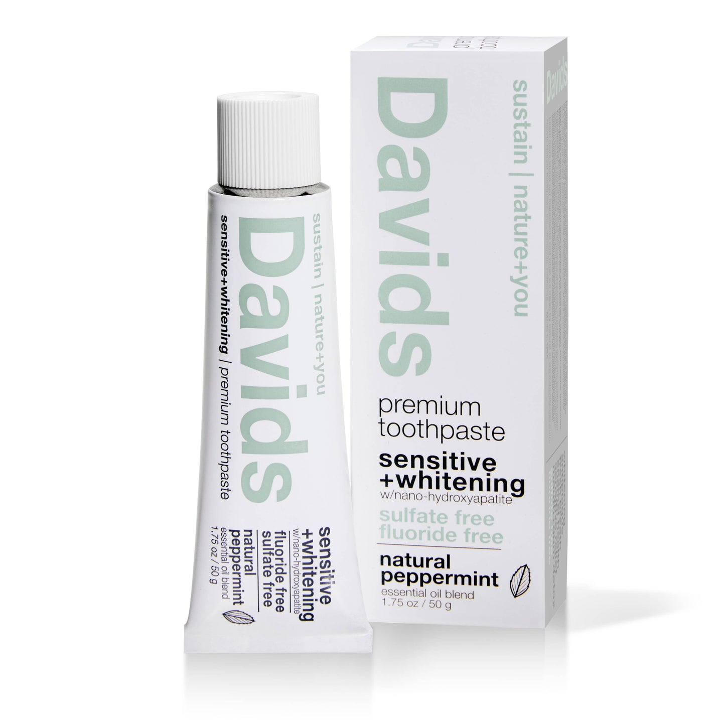 Davids Hydroxi Travel Size Toothpaste / Sensitive+Whitening