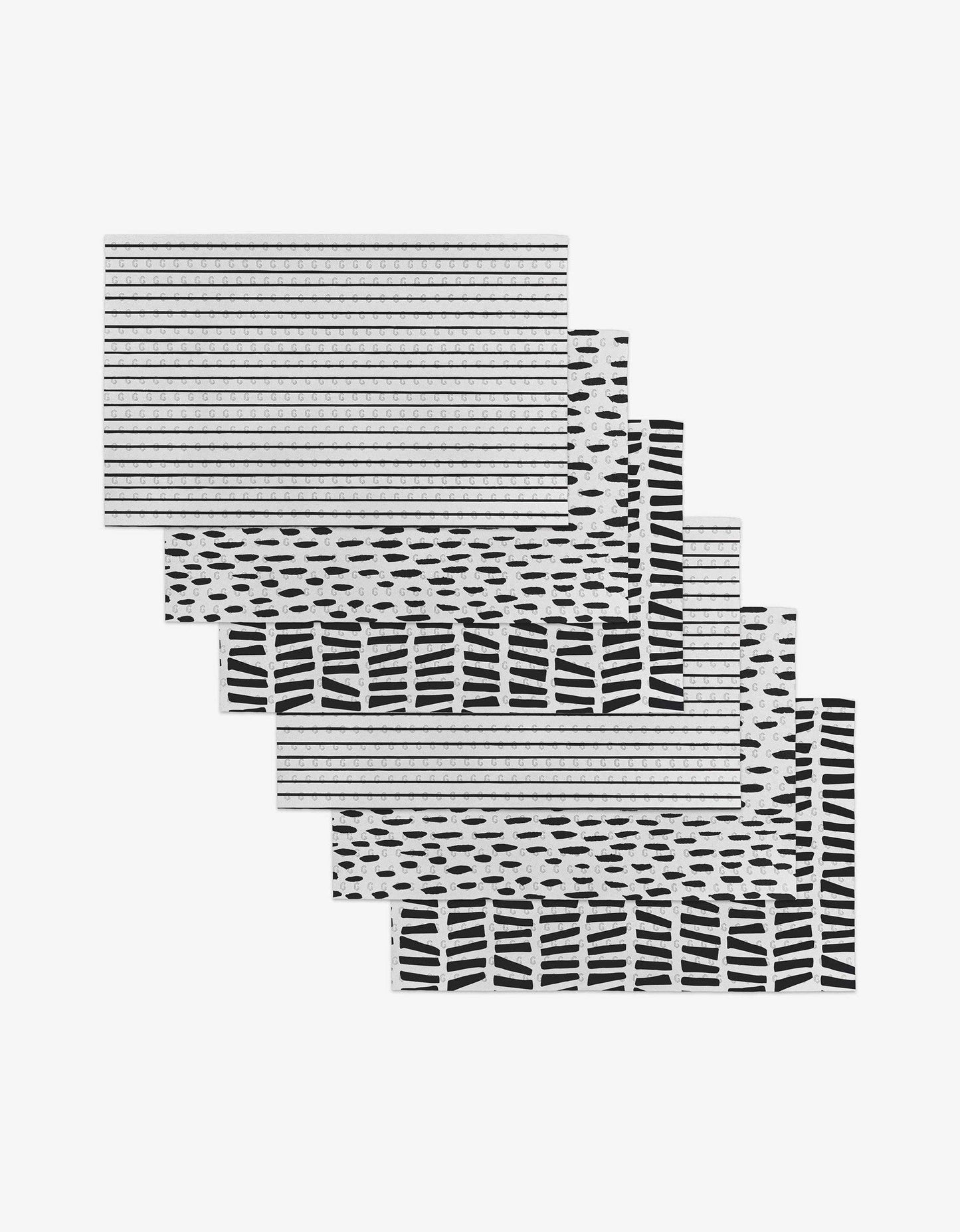 Not Paper Towel Lines, Dots and Dashes-Pack of 6
