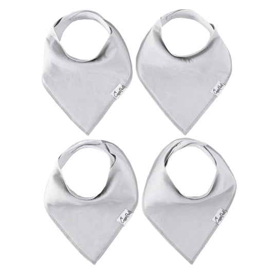Bandana Bibs Set of 4 | Grey Basic