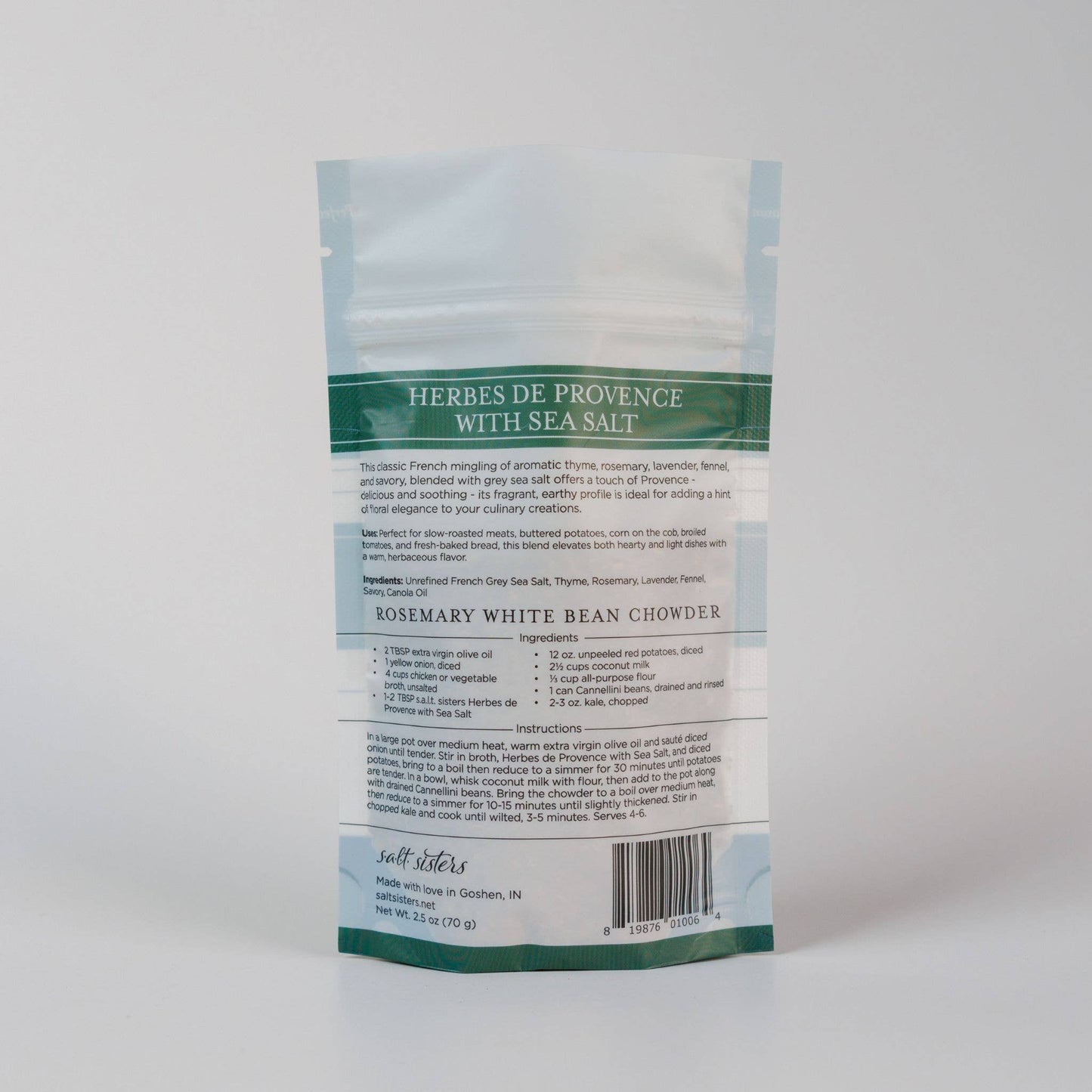 Herb & Salt Blend - Herbes de Provence w/ Sea Salt - 2.5 oz
