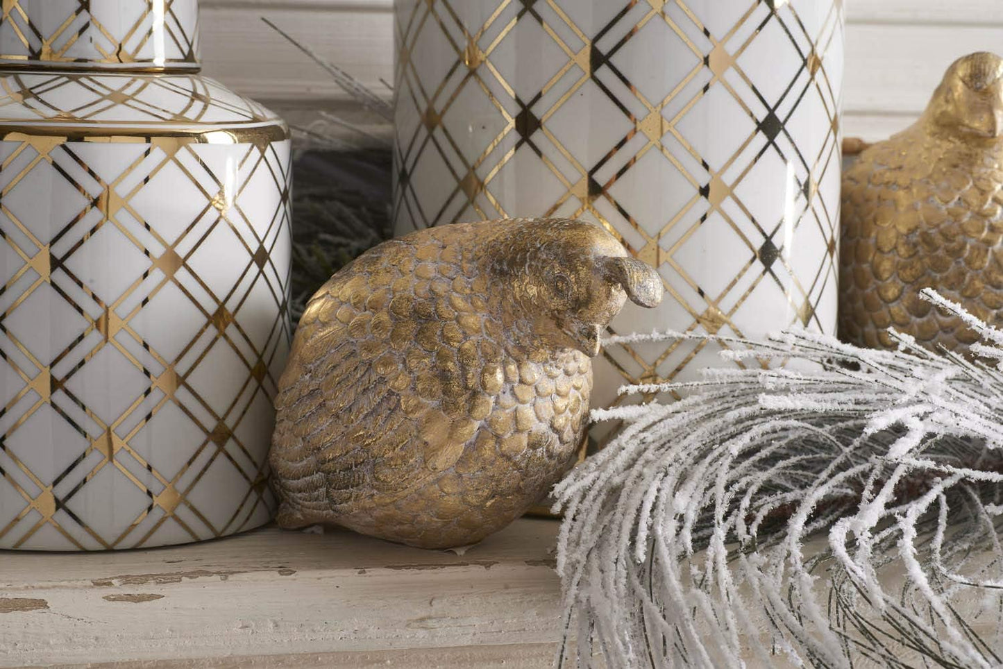 Gold Resin Partridges-2 Styles