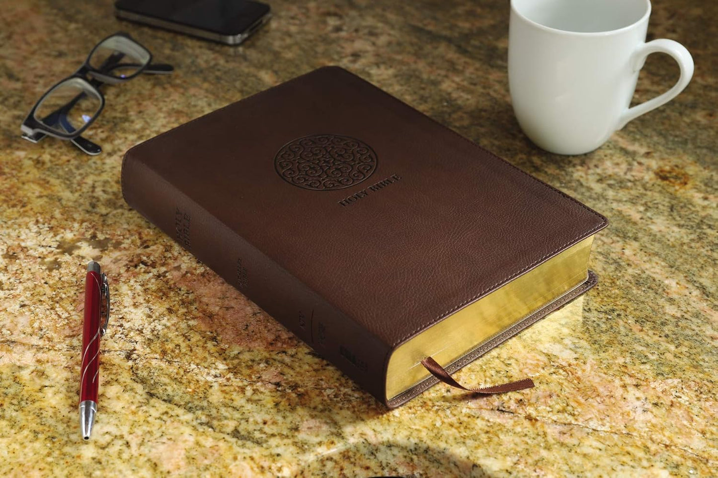 NIV, The Message, Parallel Bible, Leathersoft, Brown - by Zondervan (Leather Bound)