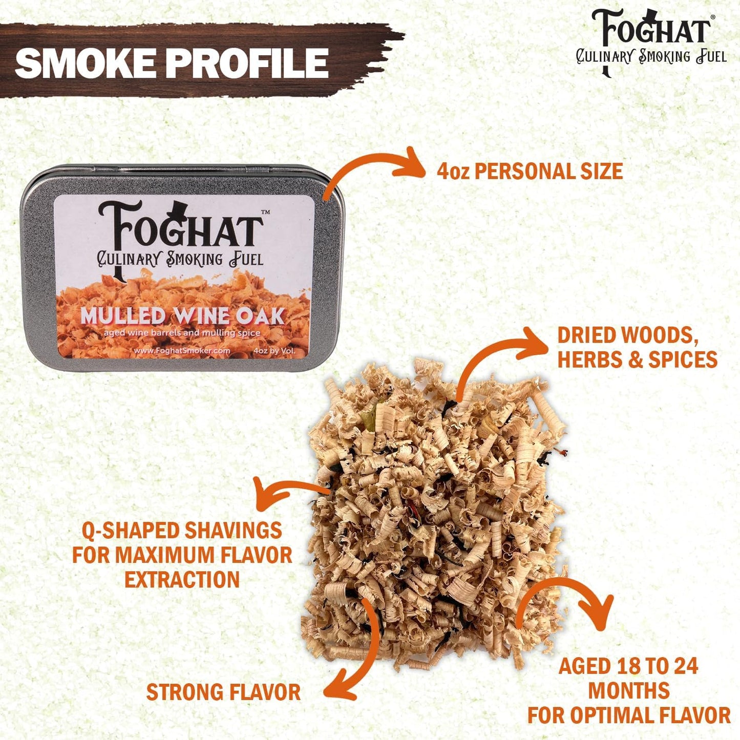 Foghat Culinary Smoking Fuel Mulled Wine Oak