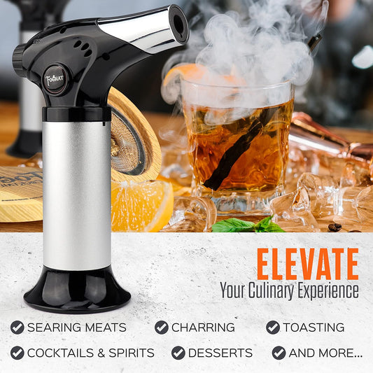 Foghat Cocktail Smoker Kit Drink Smoker Torch / Culinary Butane Smoking Gun