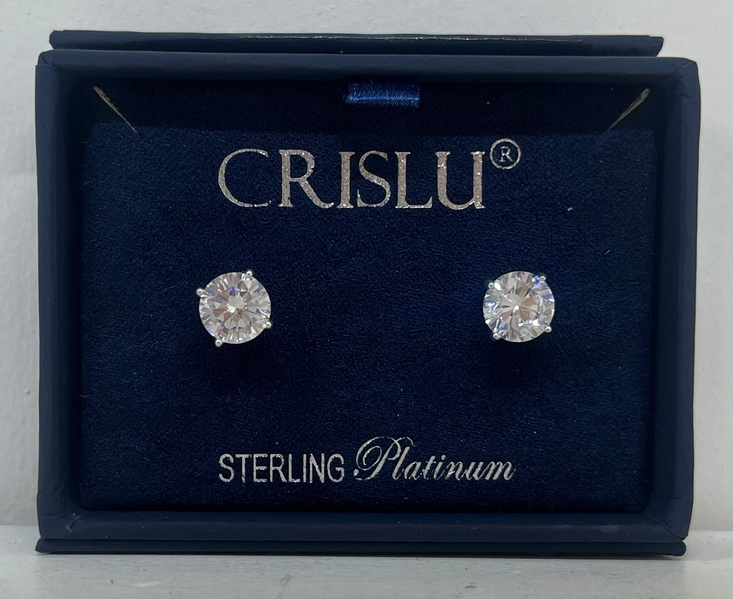 3.00 CTTW Crislu Cubic Zirconia Stud Earrings in Platinum