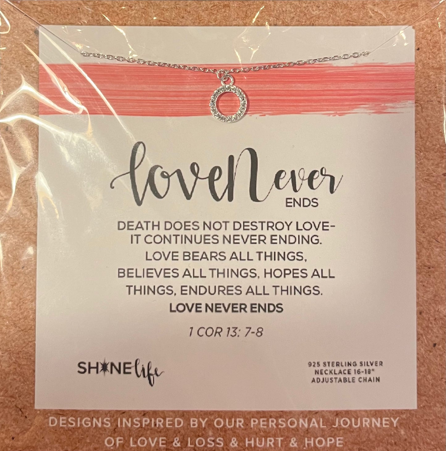 Love Never Ends Necklace- Silver