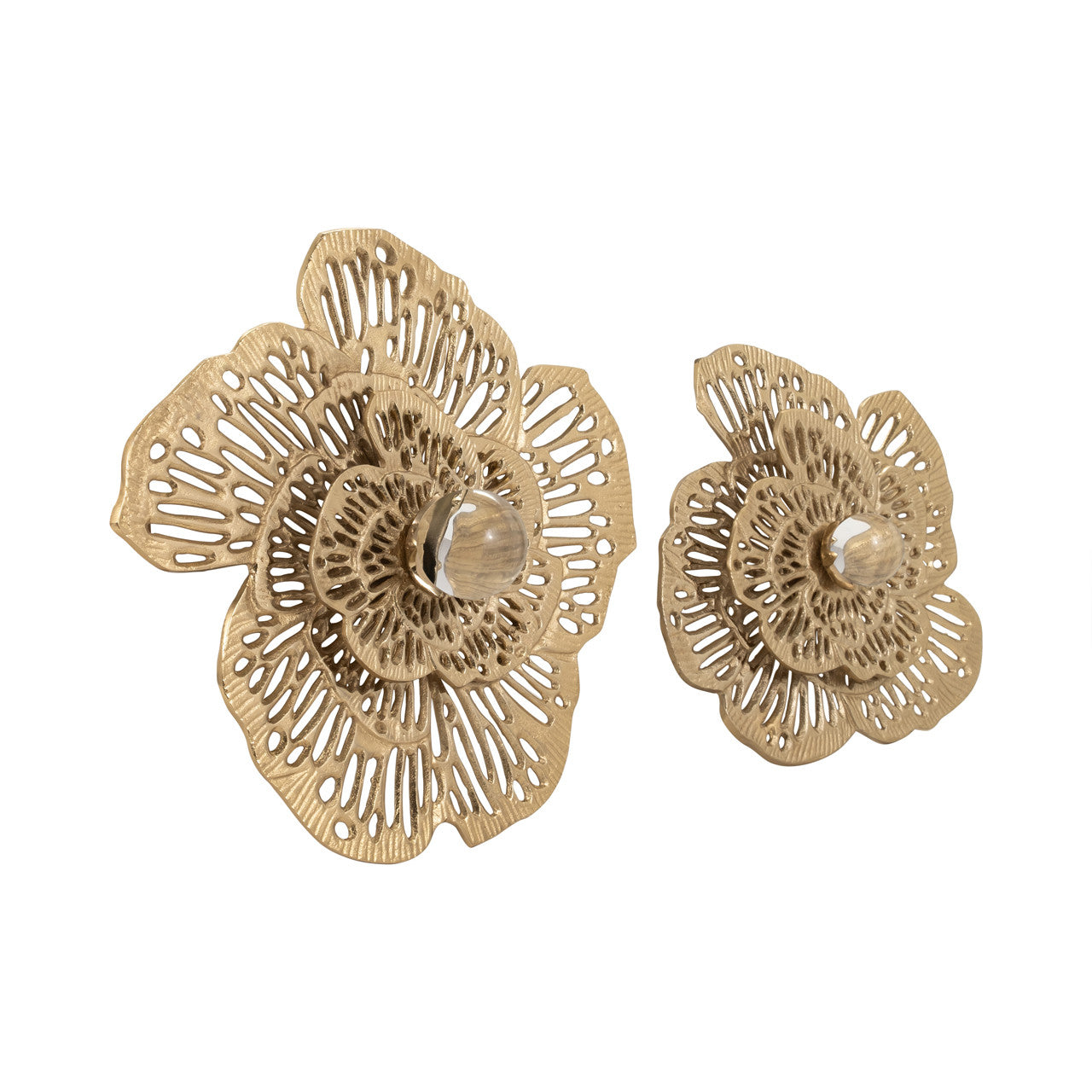 Gold Wall Flowers set of 2