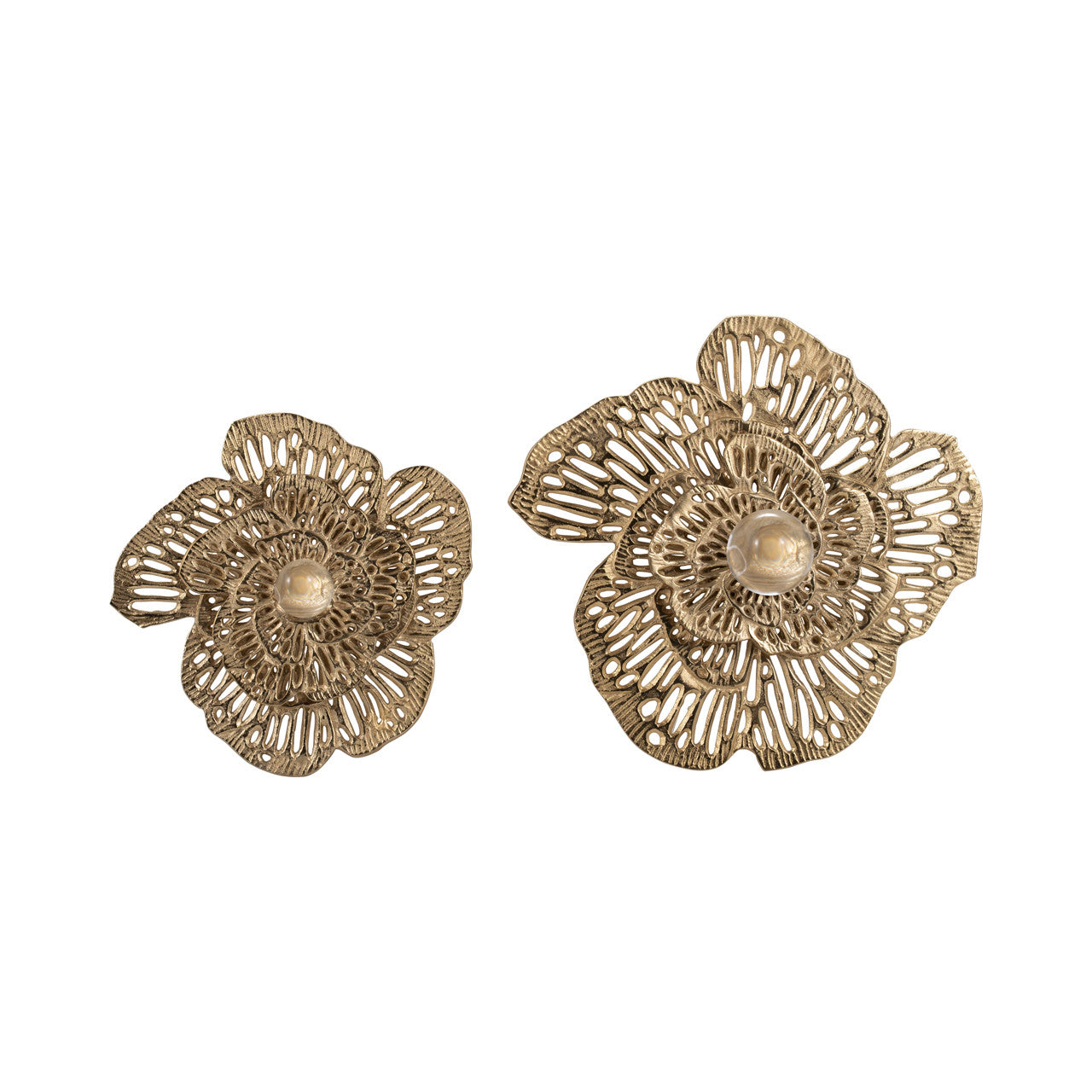 Gold Wall Flowers set of 2