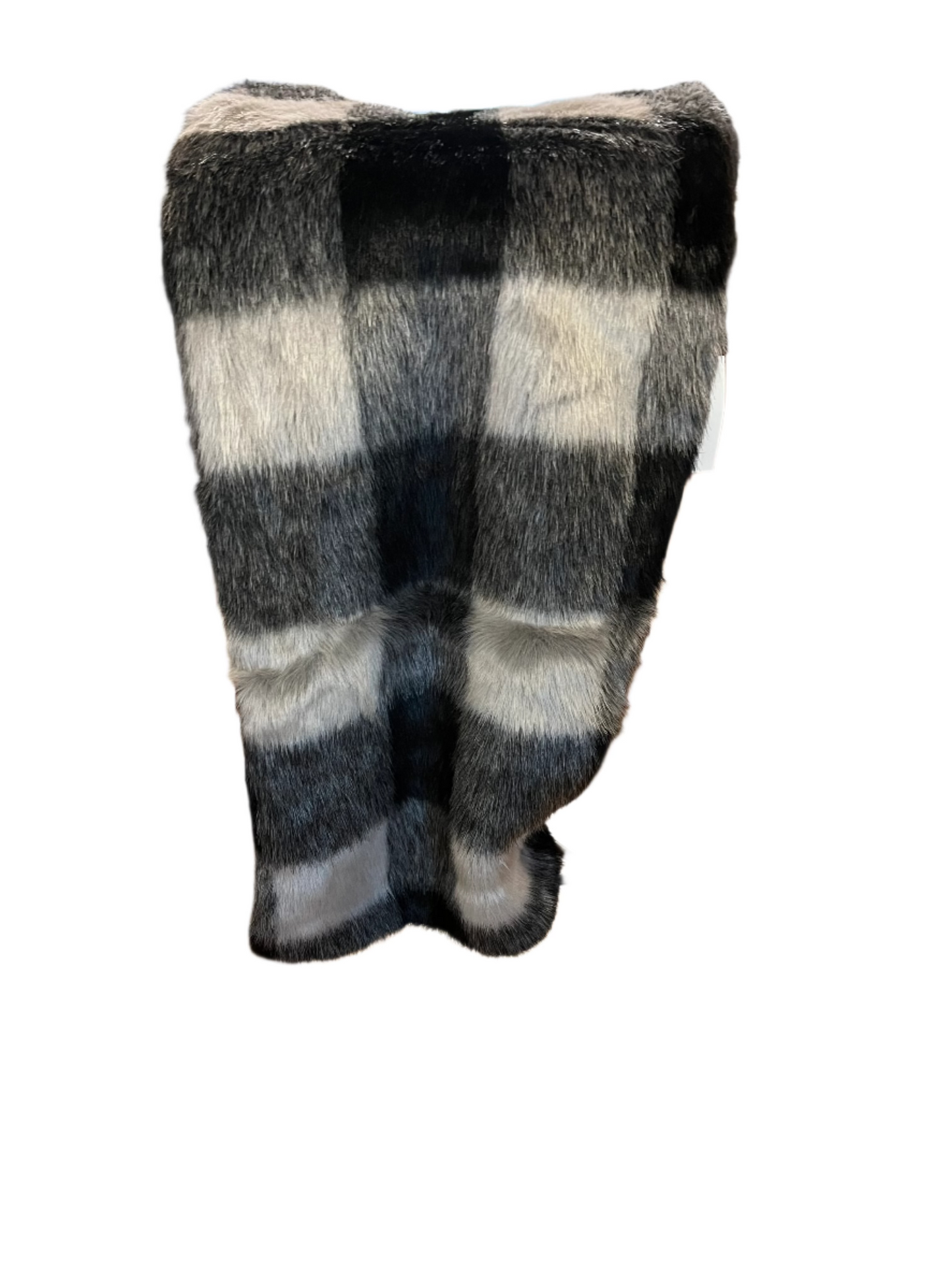 Faux Fur Plaid Table Runner