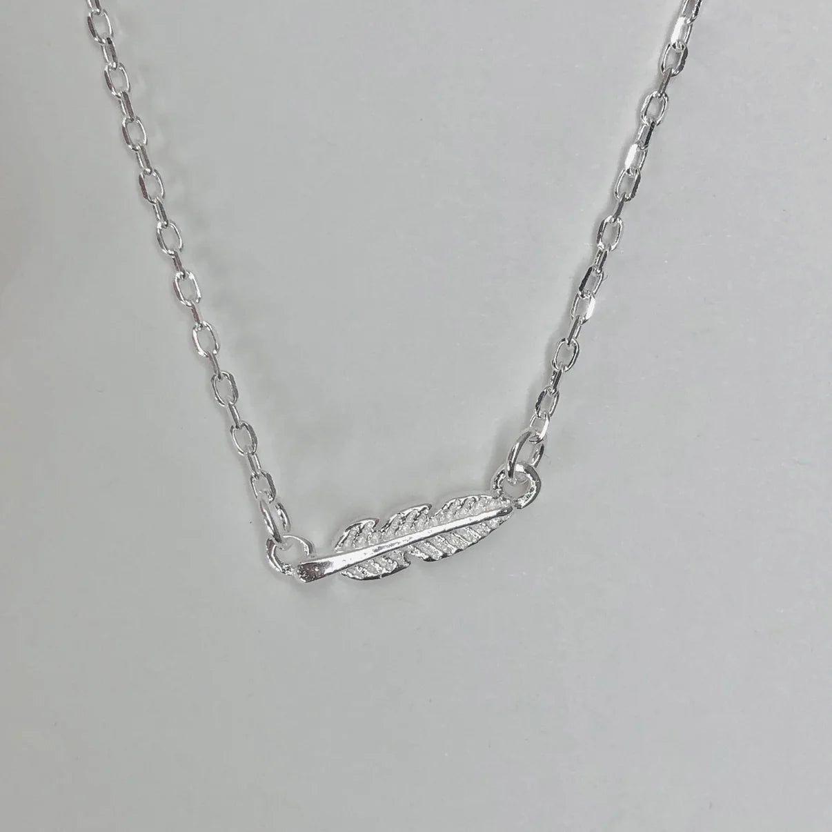 He Will Cover You With His Feathers Necklace- Silver
