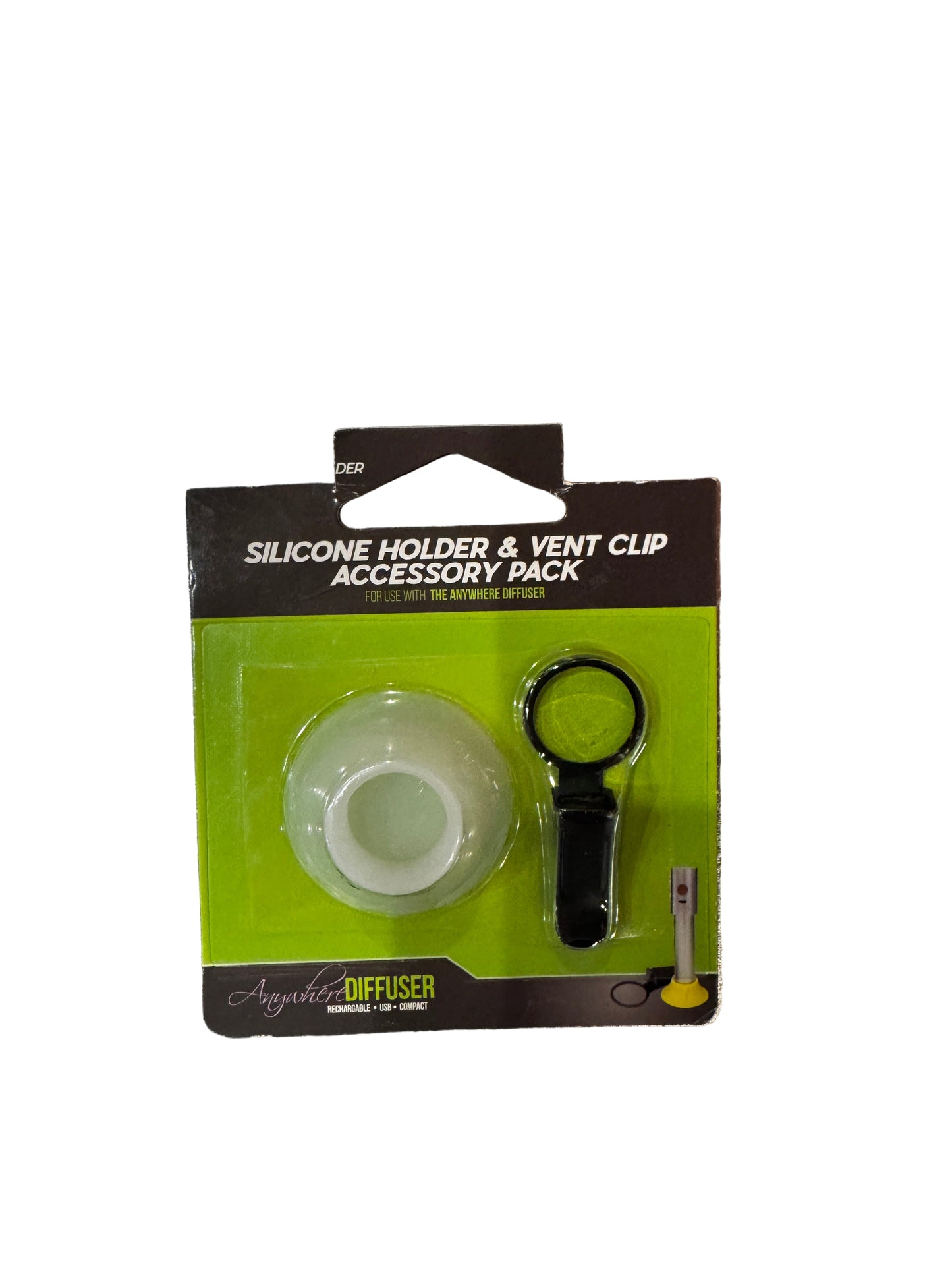 Silicone Holder & Vent Clip accessory Pack for use with Anywhere Diffuser