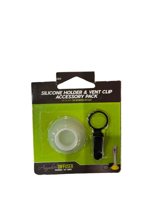 Silicone Holder & Vent Clip accessory Pack for use with Anywhere Diffuser