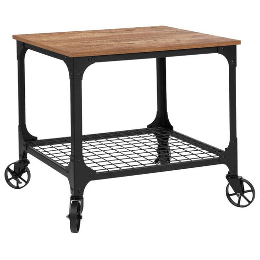 Rustic Wood Kitchen Bar Cart