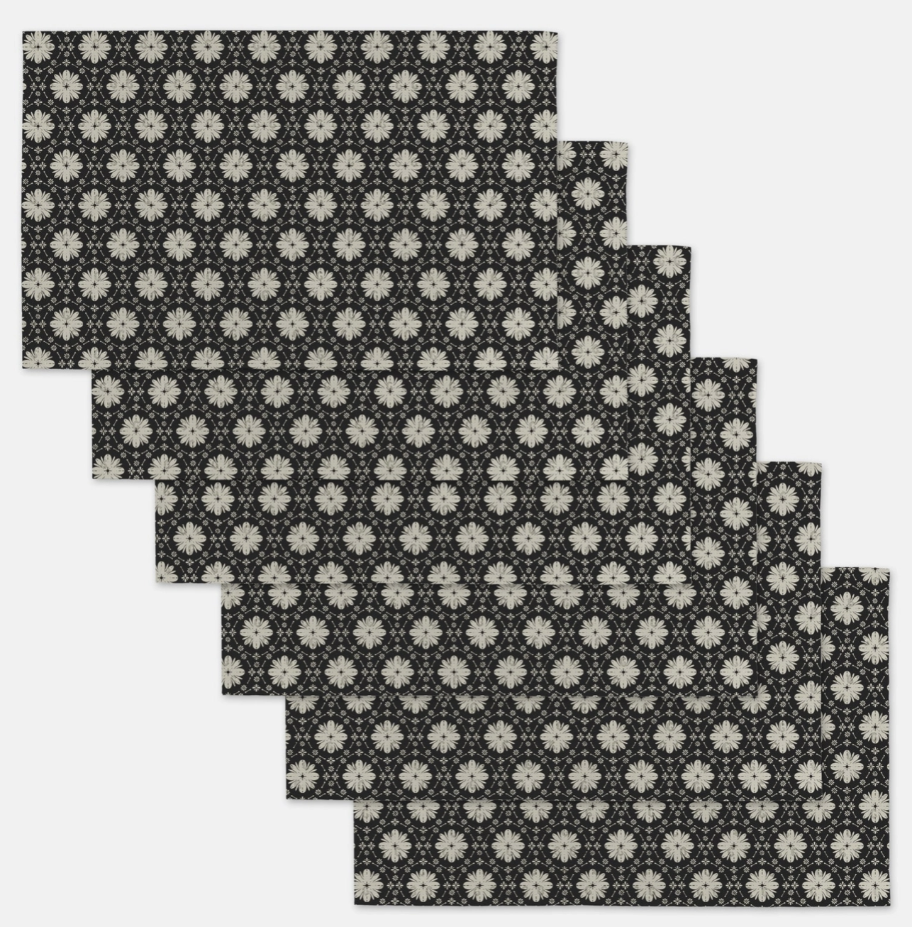 Monochrome Florals- Not Paper Towel