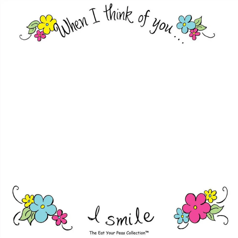 When I think of you I smile notepad