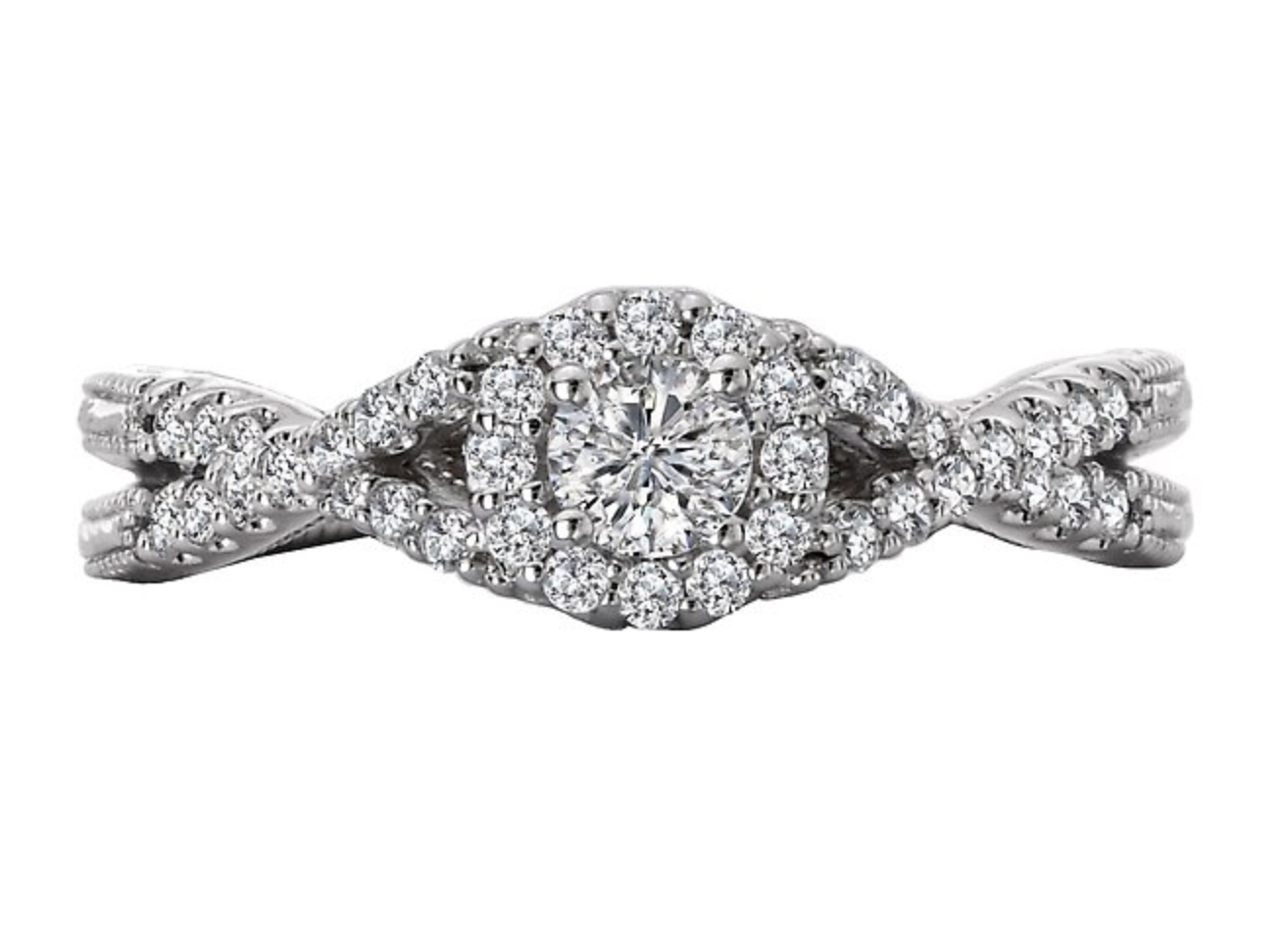 Halo CZ Fashion Ring #7