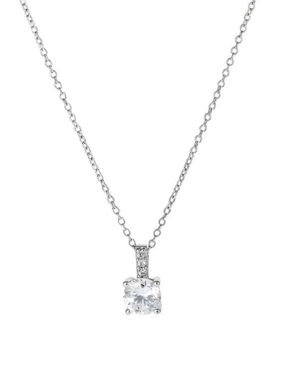 Cubic Zirconia Accented Brilliant Pendant