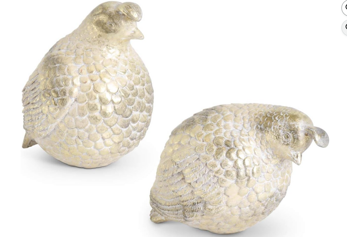 Gold Resin Partridges-2 Styles