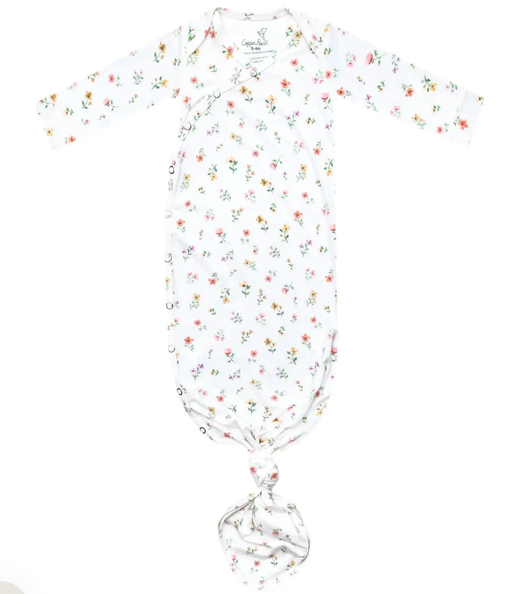 Knotted Gown - Eloise (0-4 Months)
