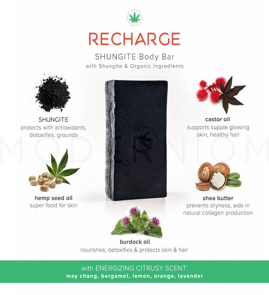 Shungite Hemp Soap| Recharge Bar