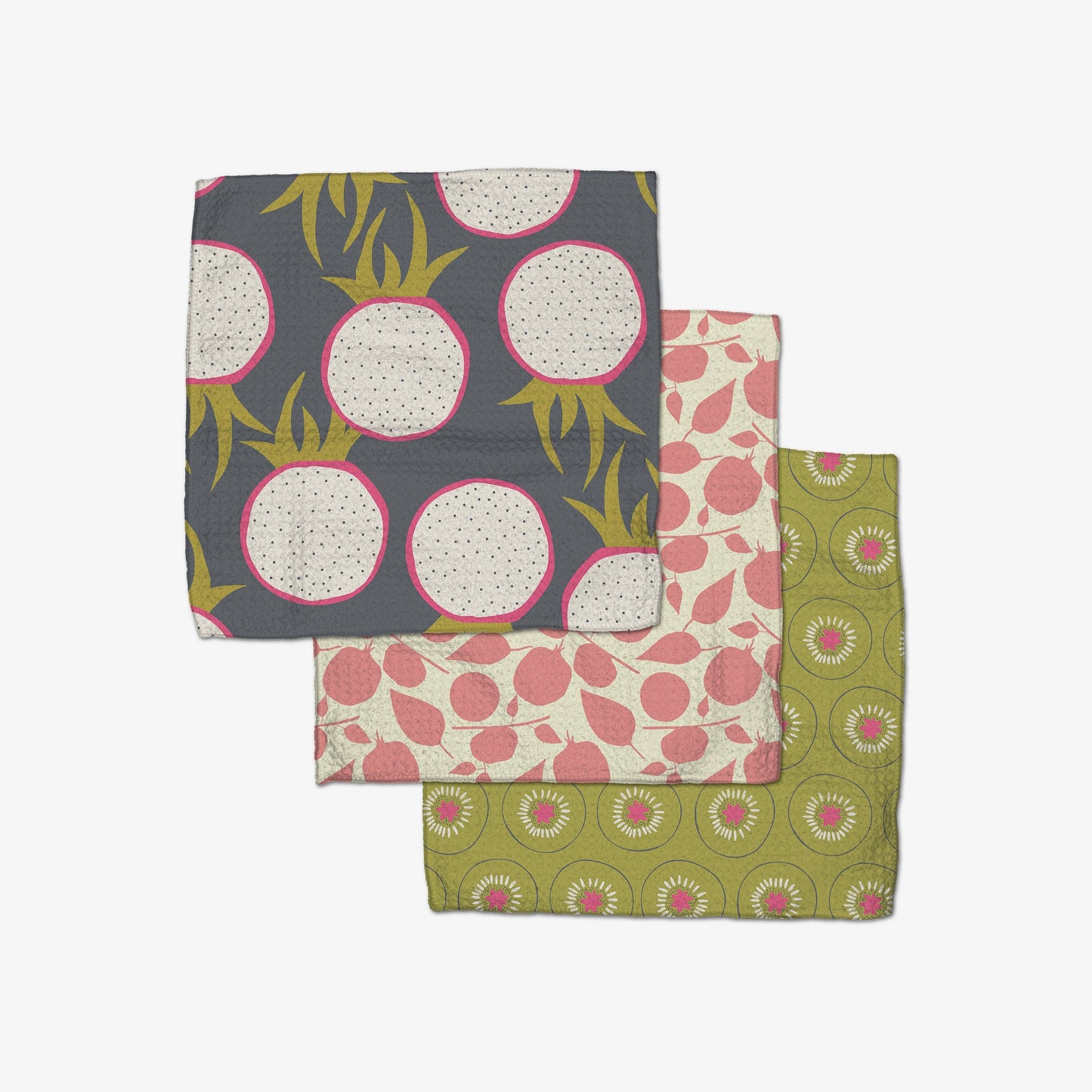 Tropical Fruit Dishcloth Set of 3