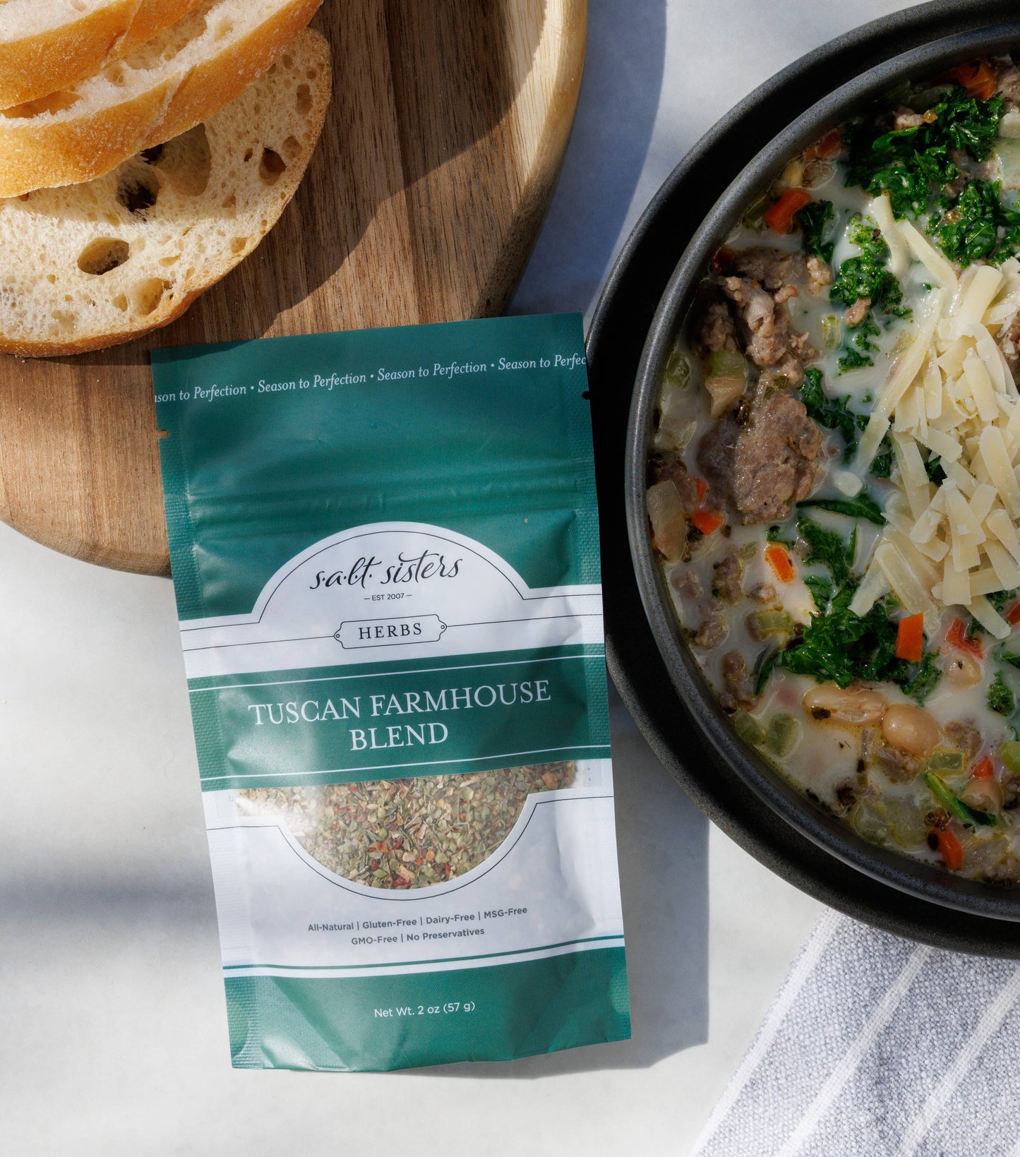 Herb, Spice & Salt Blend - Tuscan Farmhouse Blend - 2 oz Bag