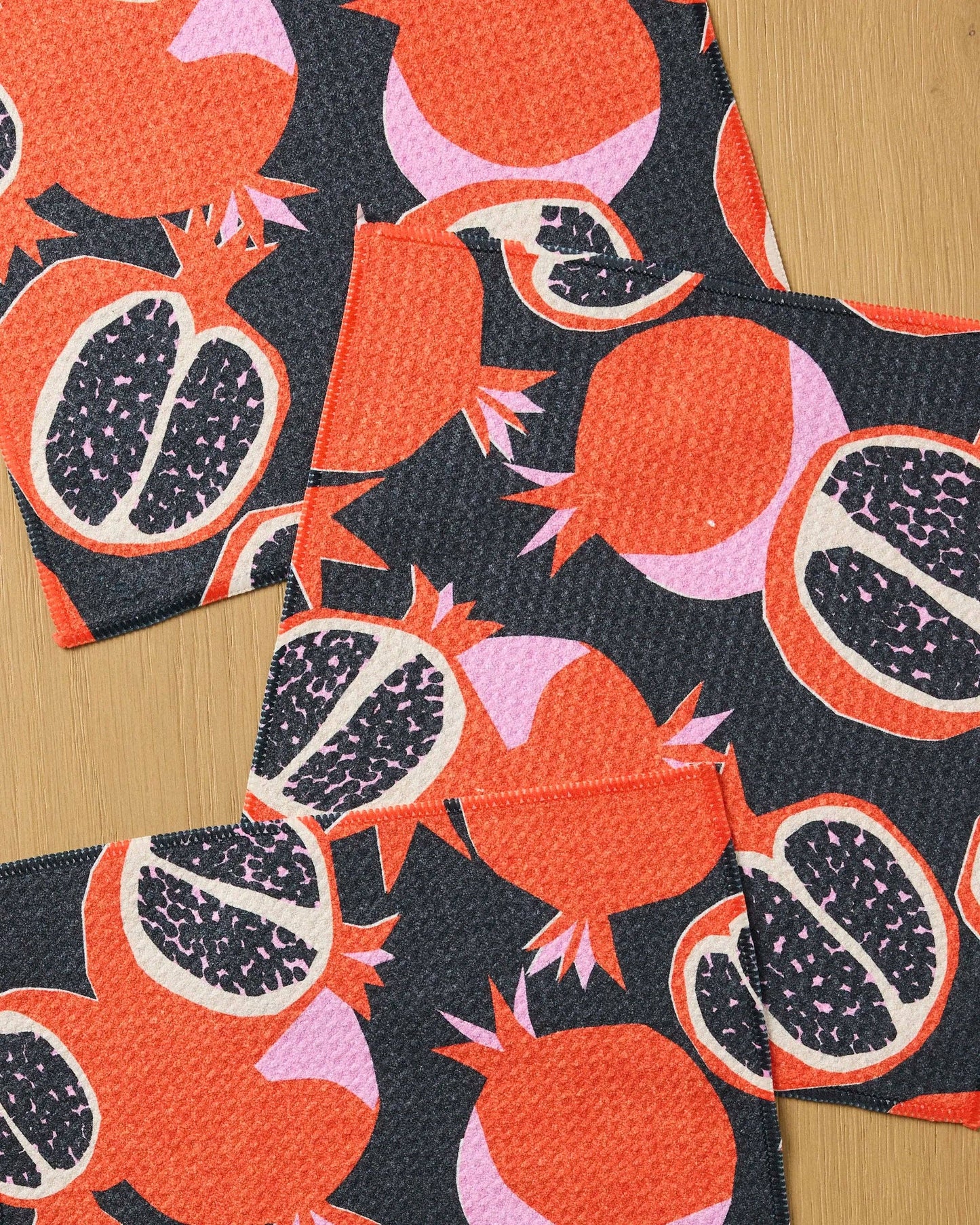 Graphic Pomegranates Dishcloth Set
