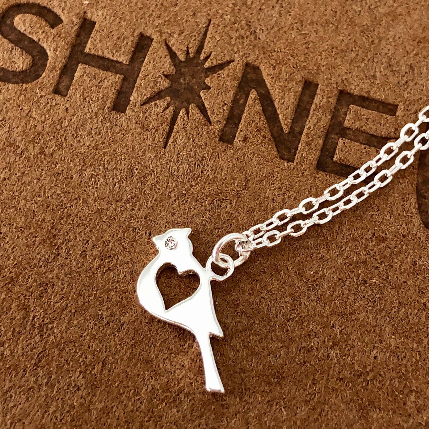Sterling Cardinal Necklace: Memorial Heaven Healing Bird: Sterling Silver