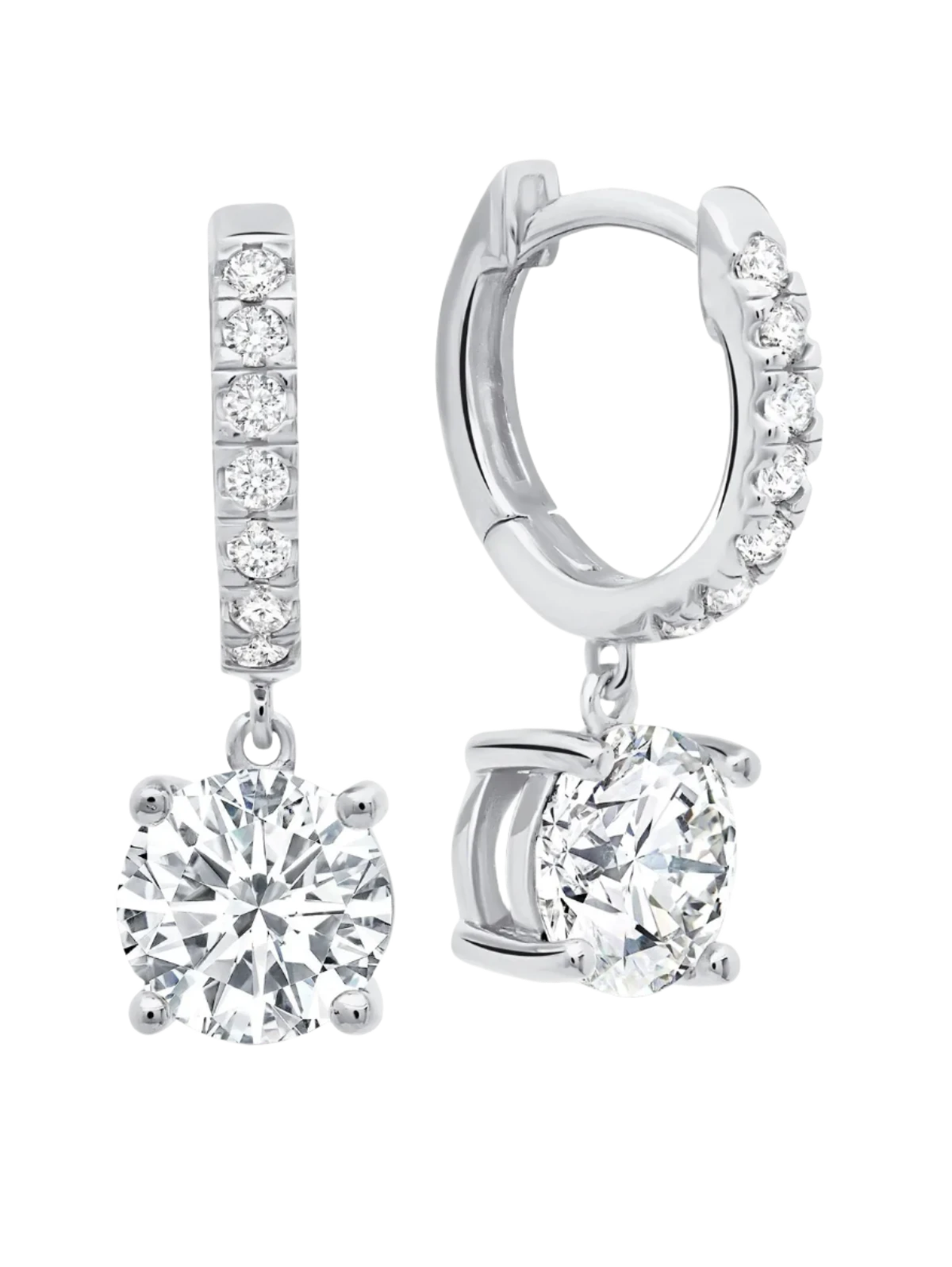 Cubic Zirconia Pavé Drop Earrings