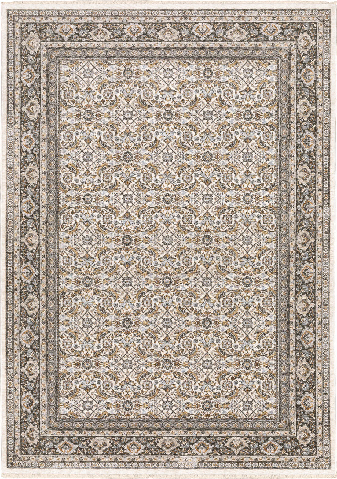 Charcoal/ Ivory Area Rug 5’3” x 7’6” Rectangle