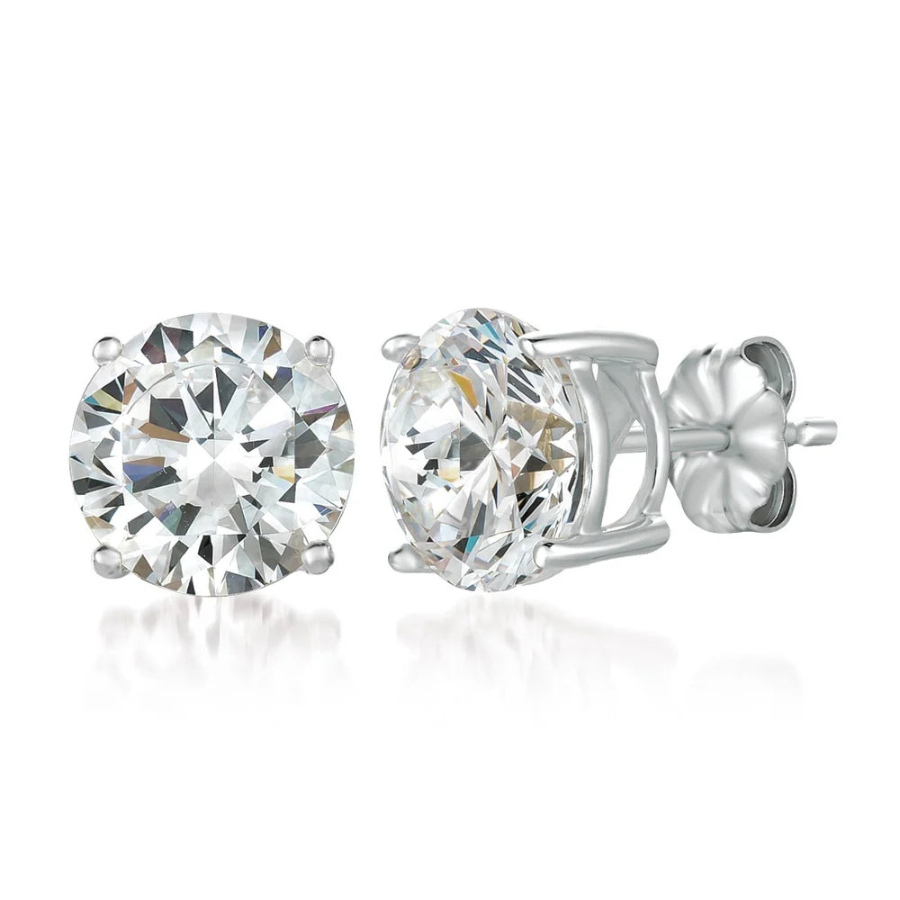 4.00 CTTW Crislu Cubic Zirconia Stud Earrings in Platinum