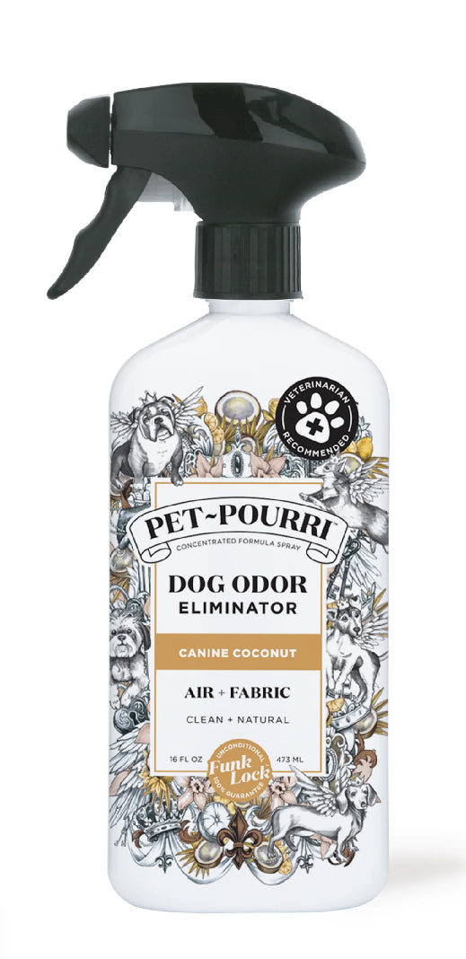 Pet-Pourri Pet Odor Air + Fabric Odor Freshener Spray, Canine Coconut