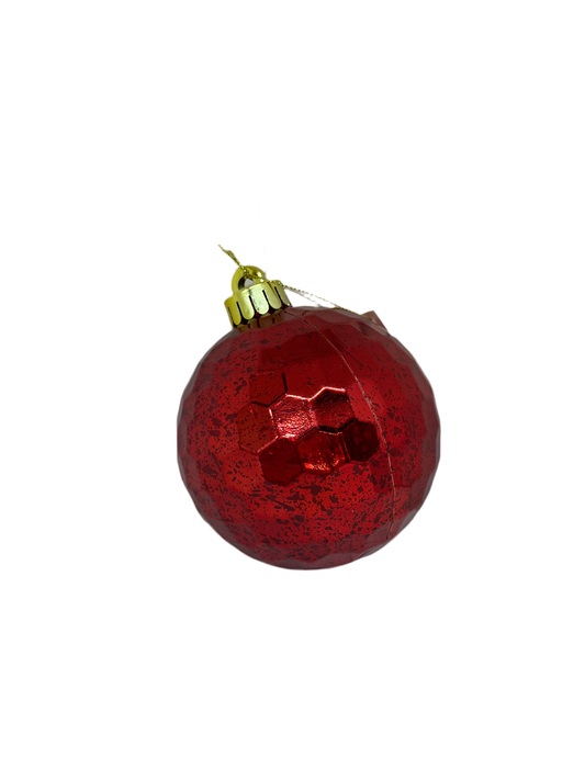 Honeycomb Ball Ornament Red