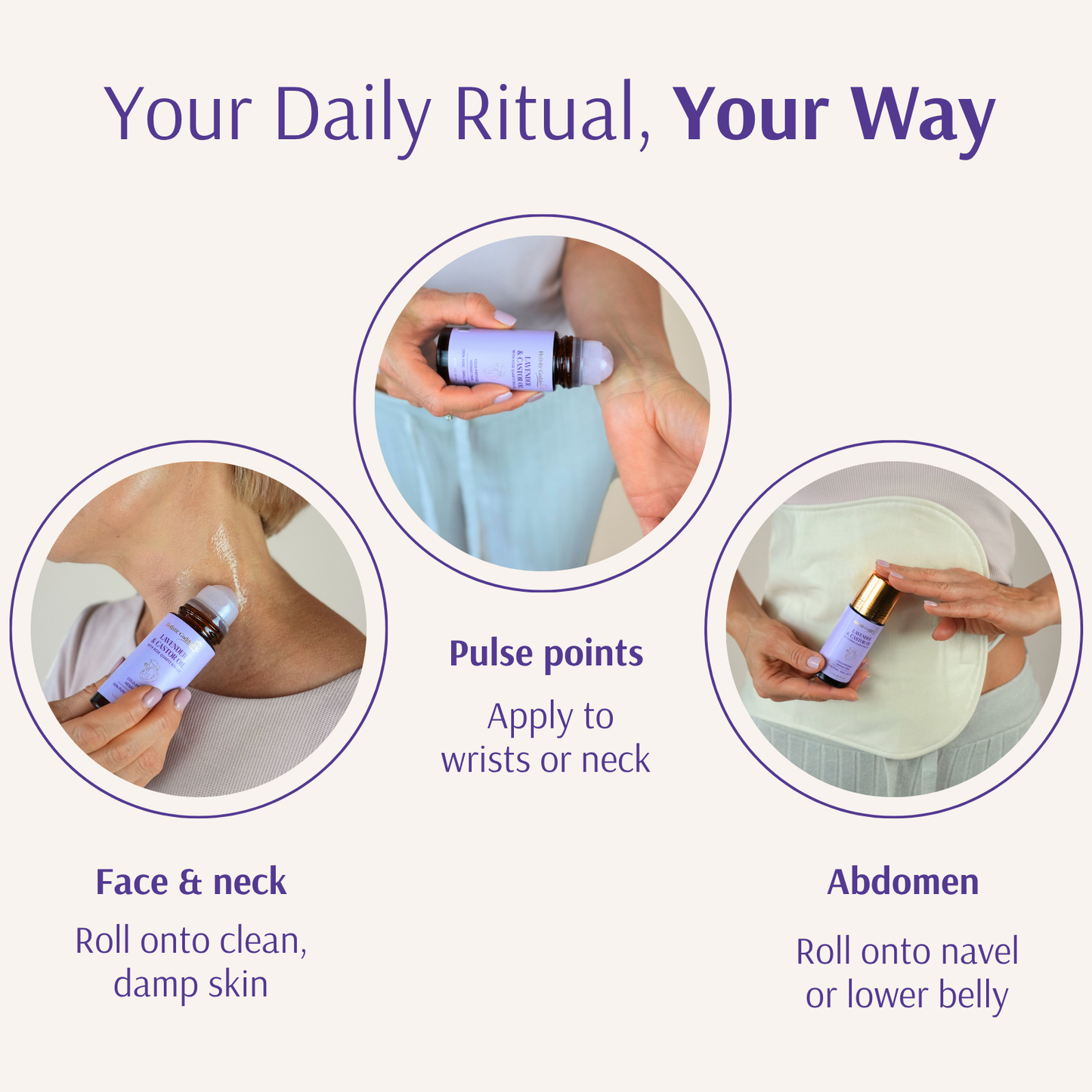Organic Castor Oil Roll-on With Lavender