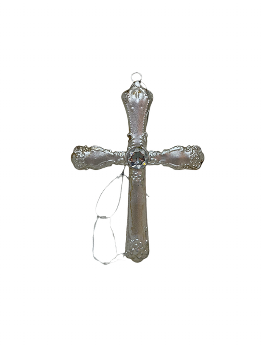 Silver Cross With Diamond