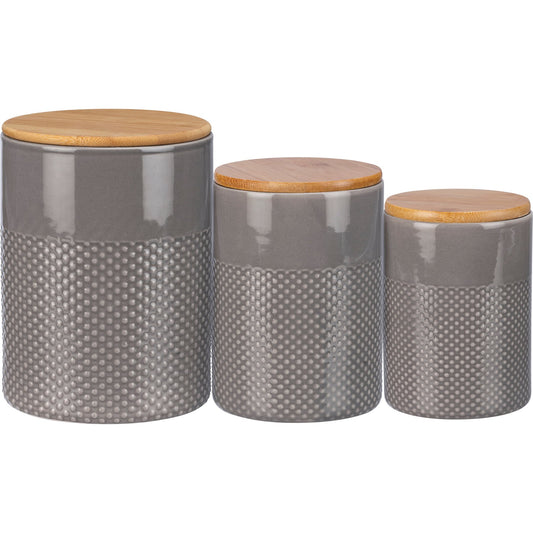 Gray Canister Set of 3