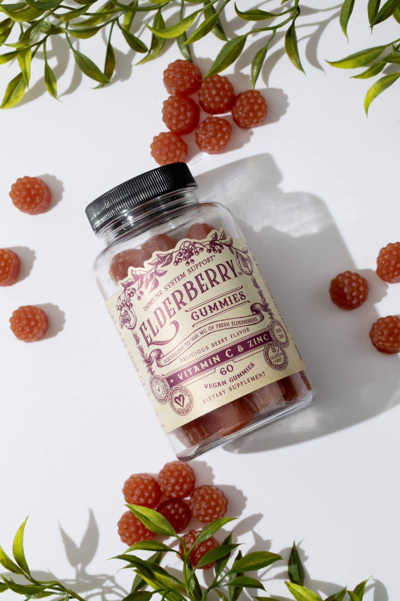 Elderberry Gummies with Zinc + Vitamin C- 60 CT