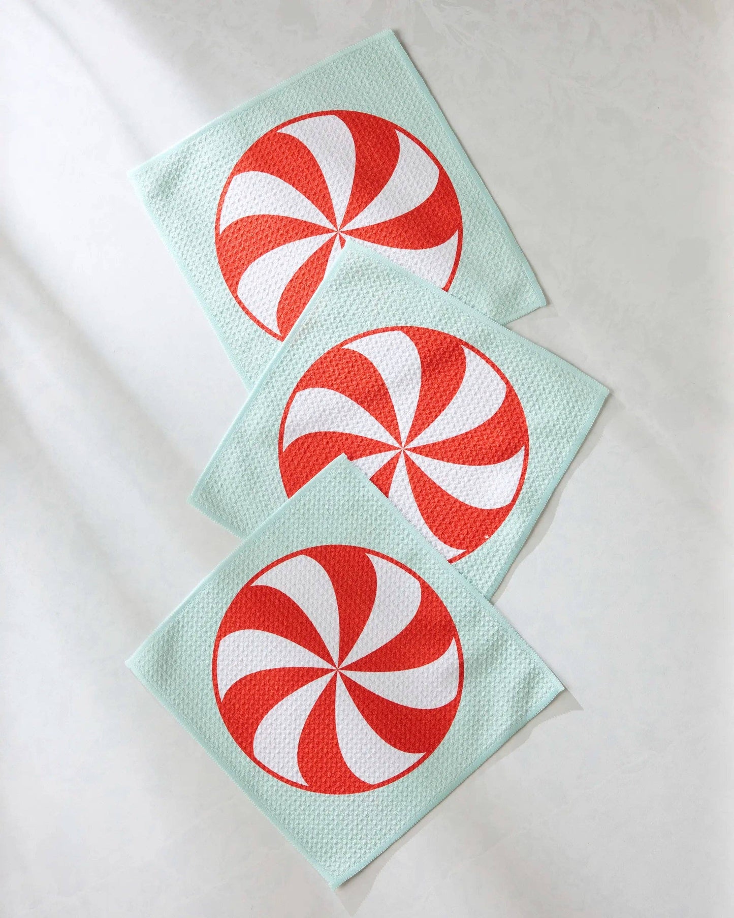 Peppermint Swirl Dishcloth Set
