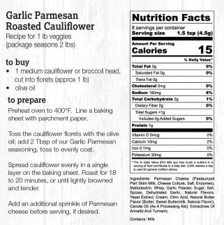Garlic Parmesan| Veggie Seasoning