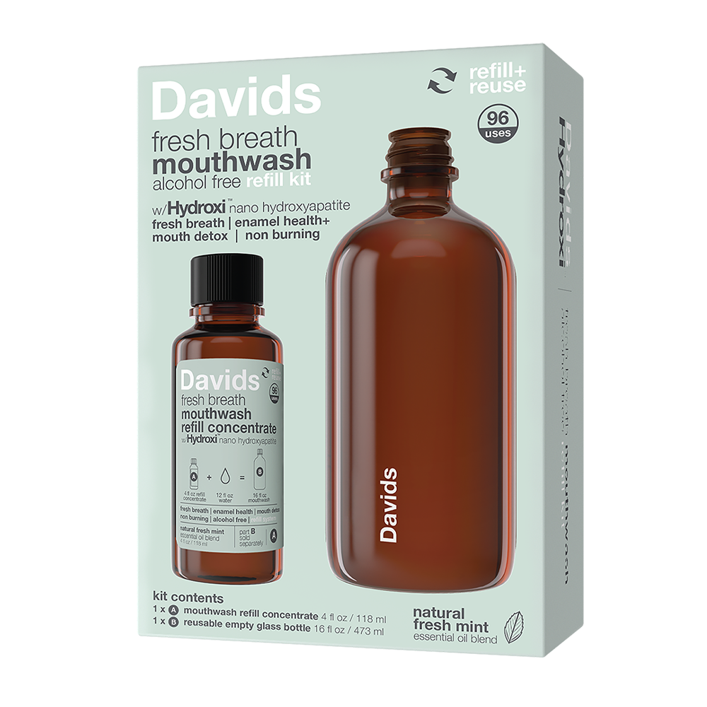 *Refill Concentrate* Davids Hydroxi™ Fresh Breath Mouthwash - Natural Fresh Mint