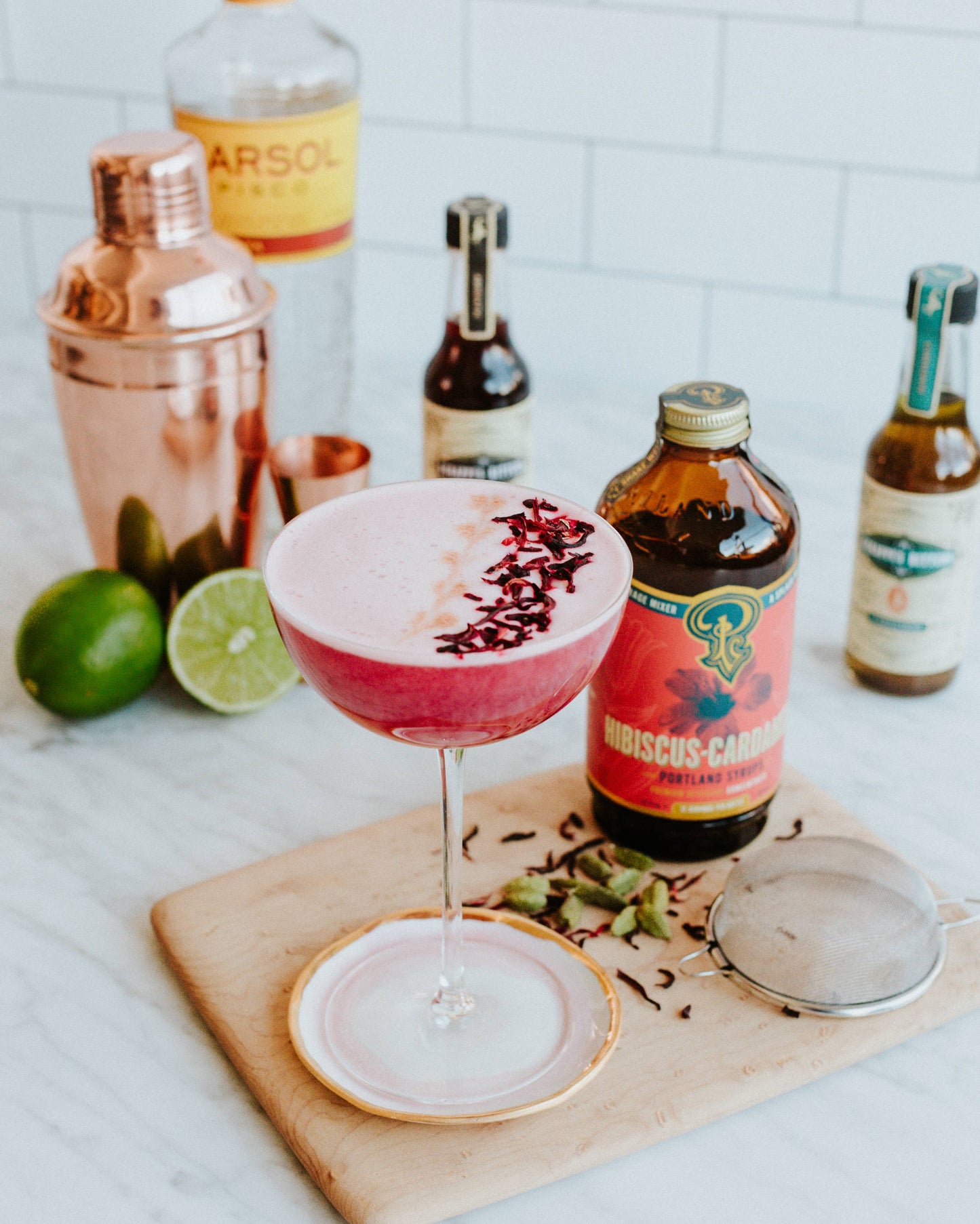 Hibiscus Cardamom Syrup 12 oz  - Cocktail |Mocktail Mixer