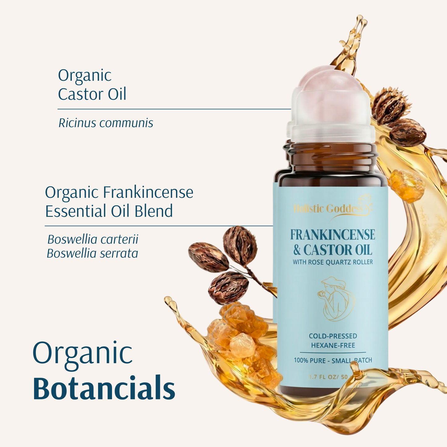 Organic Castor Oil Roll-on With Frankincense