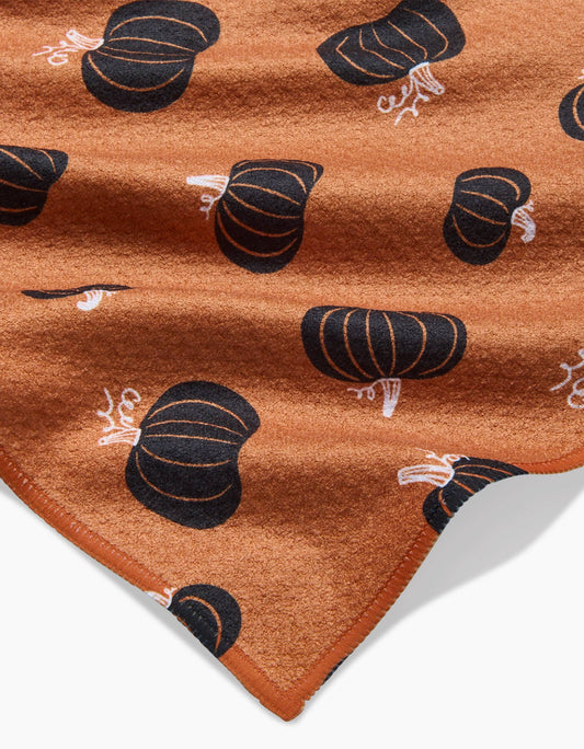 Halloween Black Pumpkins Bar Towel