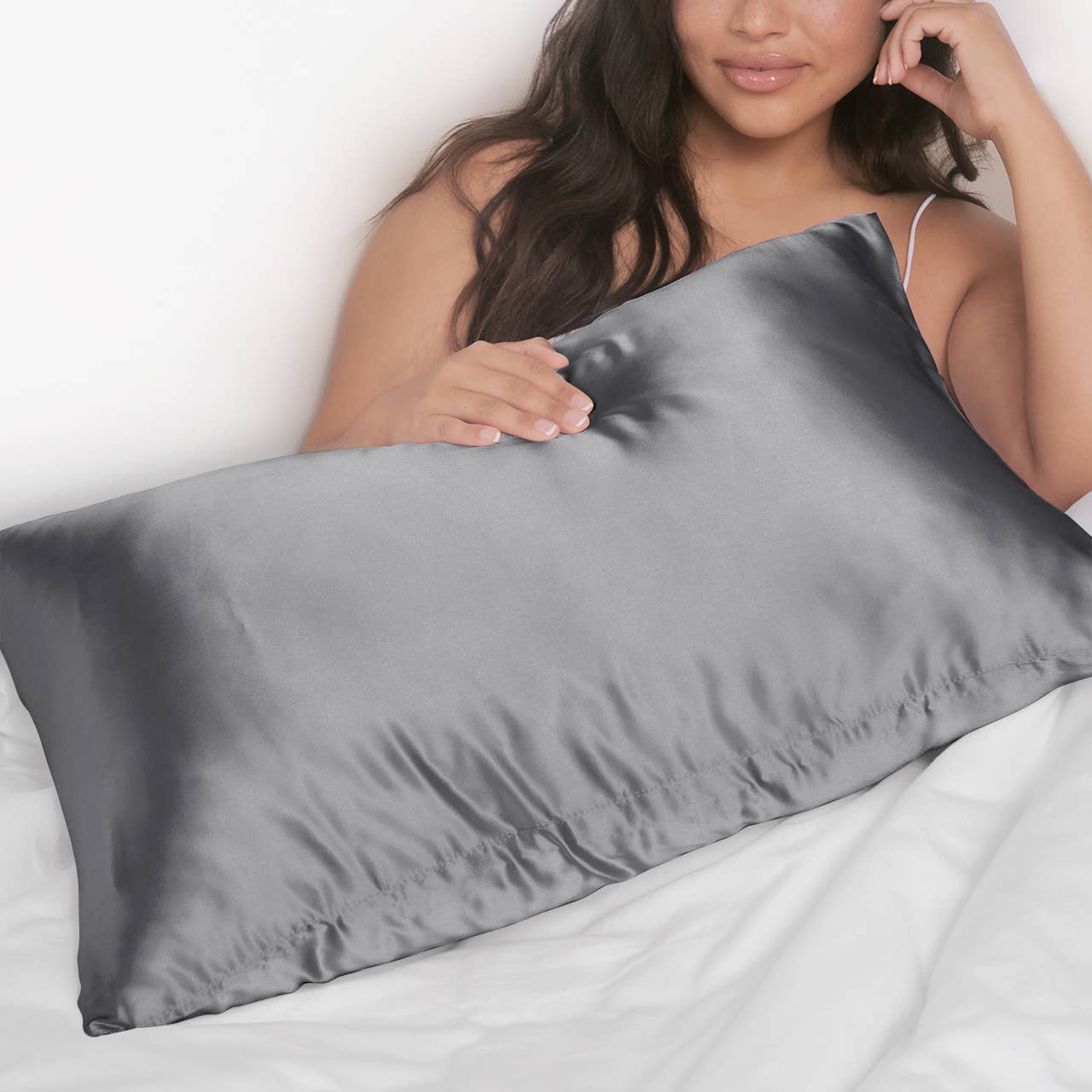 Satin King Pillowcase | Charcoal