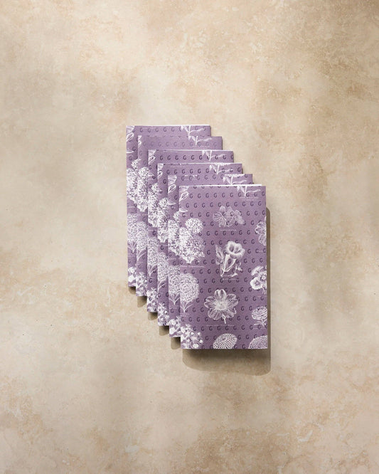 Flower Glossary White |Not Paper Towel | Set of 6