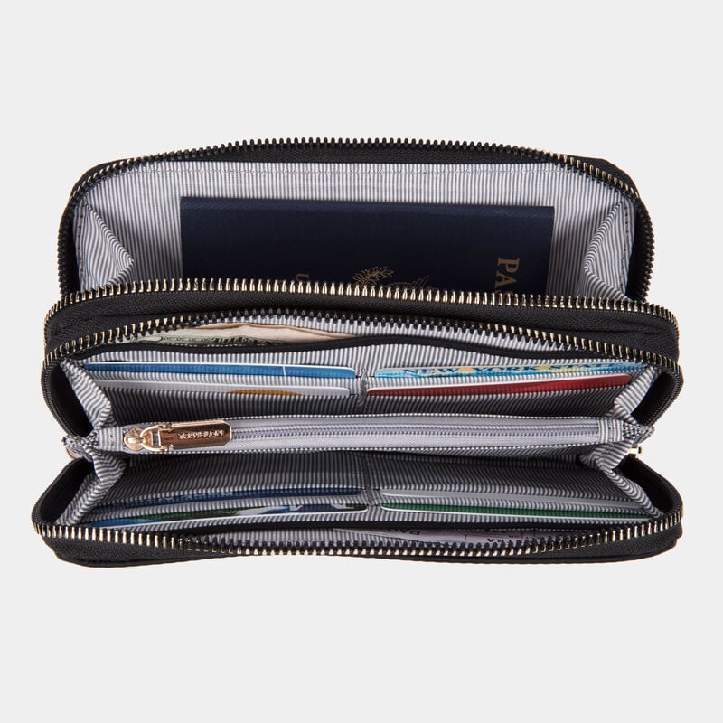 RFID Double Zip Wallet