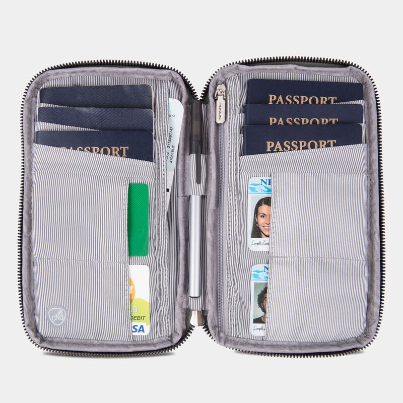 Family passport zip wallet