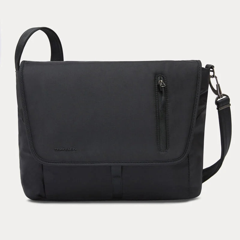 Anti-Theft East West Small Hobo Bag- Black