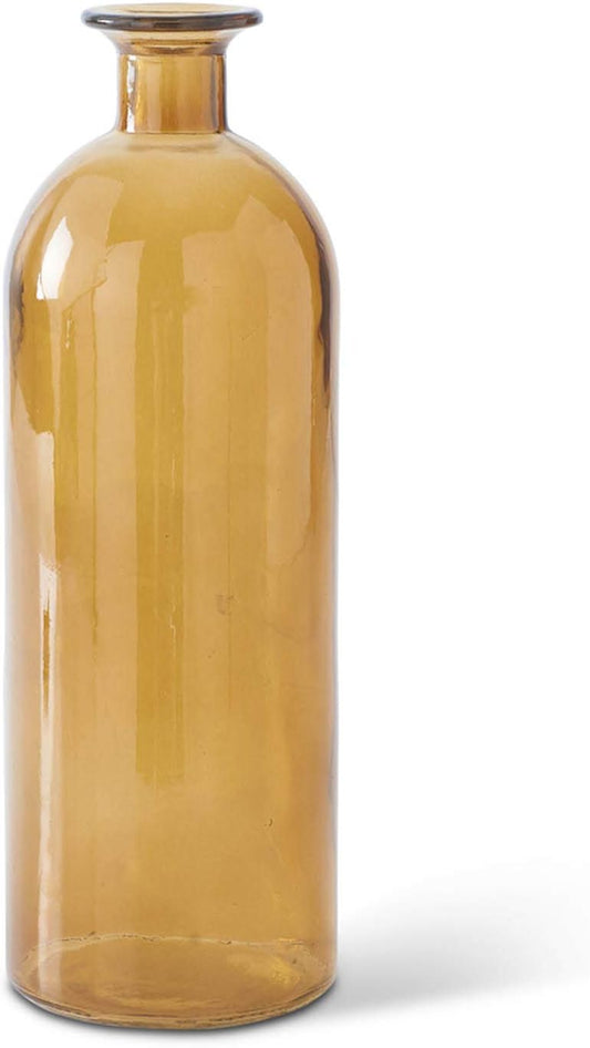 Amber 10 inch Glass Bottle