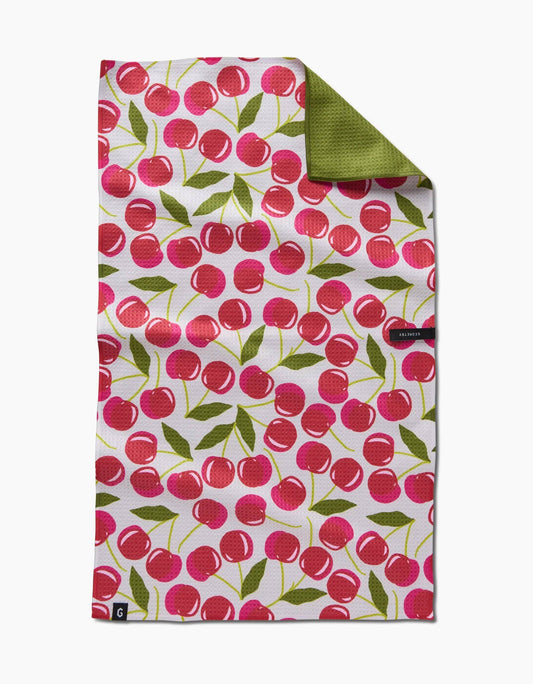 Cherry Chic Double-Sided Tea Towel